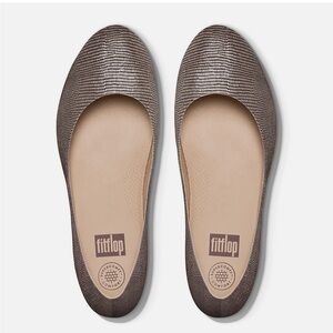 SUPERBALLERINA Lizard-Printed Suede Ballerinas